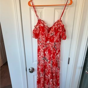 Luxxel off spaghetti strap red dress